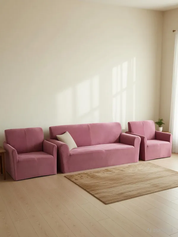 Gifts_Island_Velvet_3+1+1_Seater_Sofa_Plain_Cover_(Pack_Of_3_Pink)