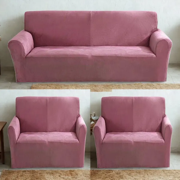 Gifts_Island_Velvet_3+1+1_Seater_Sofa_Plain_Cover_(Pack_Of_3_Pink)