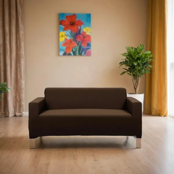 Gifts_Island_Polyester_2_Seater_Sofa_Plain_Cover_(_Brown_Plain)