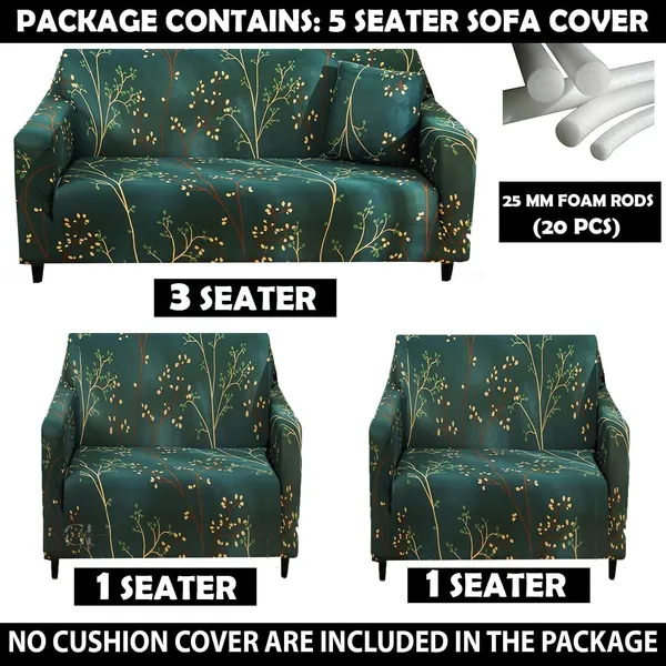 Gifts_Island_Polyester_3+1+1_Seater_Sofa_Floral_Cover_(Pack_Of_3_Green_Stem)