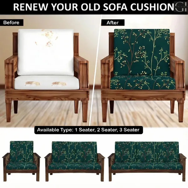 Gifts_Island_Polyester_1_Seater_Sofa_Floral_Cover_(Pack_Of_2_Green_Stem)