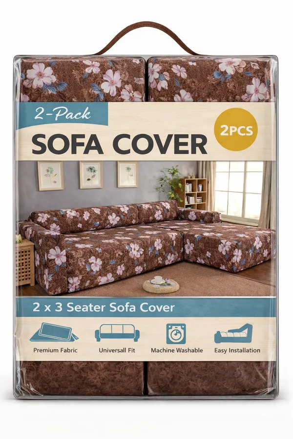 Gifts_Island_Polyester_3+3_Seater_L-Shape_Sofa_Floral_Cover_(Pack_Of_2_Brown_Lotus)