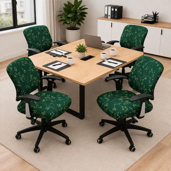 Gifts_Island_Polyester_4_Seater_Chair_Floral_Cover_(Pack_Of_4_Green_Stem)