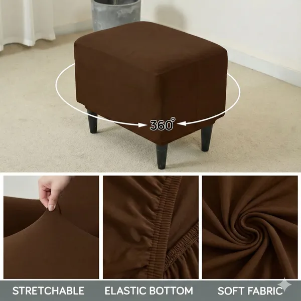 Gifts_Island_Polyester_1_Seater_Chair_Plain_Cover_(Pack_Of_2_Brown_Plain_Stretchable_Ottoman_Cover_For_Square_Footrest,Puffy)