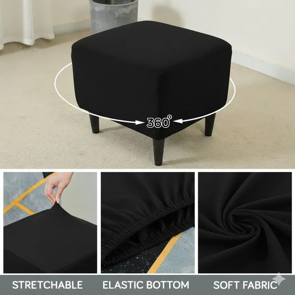 Gifts_Island_Polyester_1_Seater_Chair_Plain_Cover_(Pack_Of_2_Black_Plain_Stretchable_Ottoman_Cover_For_Square_Footrest,Puffy)
