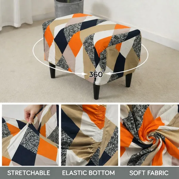 Gifts_Island_Polyester_1_Seater_Chair_Abstract_Cover_(Pack_Of_2_Orange_Prism_Stretchable_Ottoman_Cover_For_Square_Footrest,Puffy)