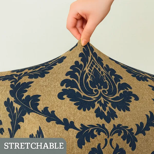Gifts_Island_Polyester_1_Seater_Chair_Damask_Cover_(Pack_Of_2_Beige_Damask_Stretchable_Ottoman_Cover_For_Square_Footrest,Puffy)