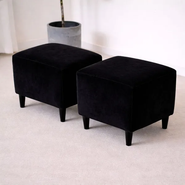 Gifts_Island_Velvet_1_Seater_Chair_Plain_Cover_(Pack_Of_2_Black_Velvet_Stretchable_Ottoman_Cover_For_Square_Footrest,Puffy)