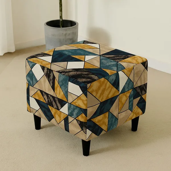 Gifts_Island_Polyester_1_Seater_Chair_Geometric_Cover_(Pack_Of_2_Antique_Prism_Stretchable_Ottoman_Cover_For_Square_Footrest,Puffy)