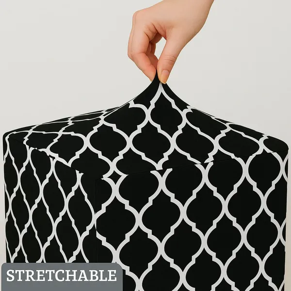 Gifts_Island_Polyester_1_Seater_Chair_Geometric_Cover_(Pack_Of_2_Black_Diamond_Stretchable_Ottoman_Cover_For_Square_Footrest,Puffy)