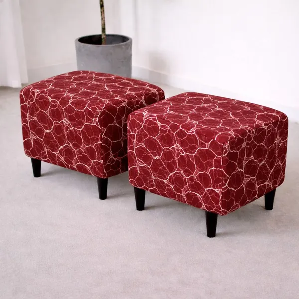 Gifts_Island_Polyester_1_Seater_Chair_Geometric_Cover_(Pack_Of_2_Maroon_Marble_Stretchable_Ottoman_Cover_For_Square_Footrest,Puffy)