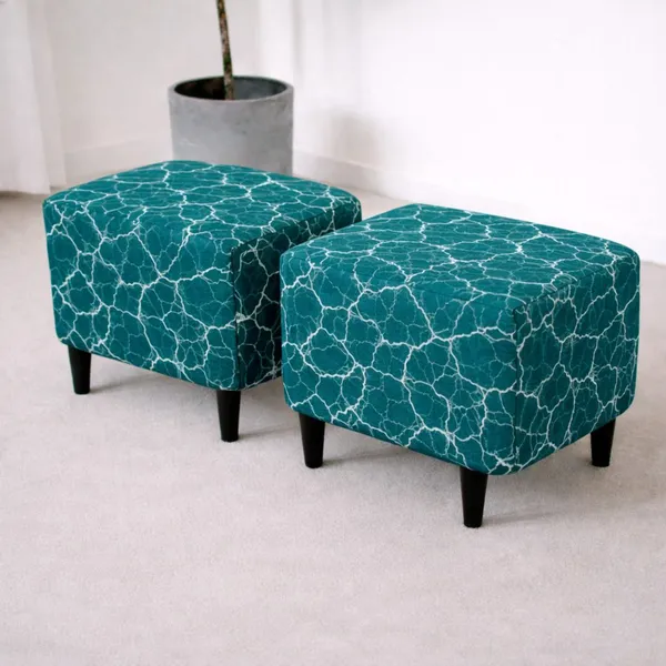 Gifts_Island_Polyester_1_Seater_Chair_Geometric_Cover_(Pack_Of_2_Teal_Marble_Stretchable_Ottoman_Cover_For_Square_Footrest,Puffy)
