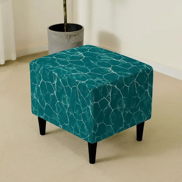 Gifts_Island_Polyester_1_Seater_Chair_Geometric_Cover_(Pack_Of_2_Teal_Marble_Stretchable_Ottoman_Cover_For_Square_Footrest,Puffy)