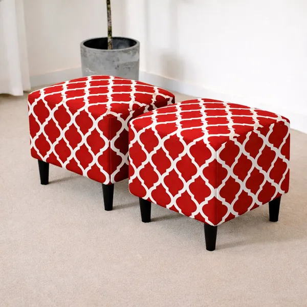 Gifts_Island_Polyester_1_Seater_Chair_Geometric_Cover_(Pack_Of_2_Maroon_Diamond_Stretchable_Ottoman_Cover_For_Square_Footrest,Puffy)