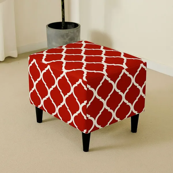 Gifts_Island_Polyester_1_Seater_Chair_Geometric_Cover_(Pack_Of_2_Maroon_Diamond_Stretchable_Ottoman_Cover_For_Square_Footrest,Puffy)