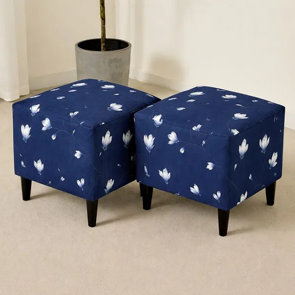 Gifts_Island_Polyester_1_Seater_Chair_Floral_Cover_(Pack_Of_2_Navy_Floral_Stretchable_Ottoman_Cover_For_Square_Footrest,Puffy)