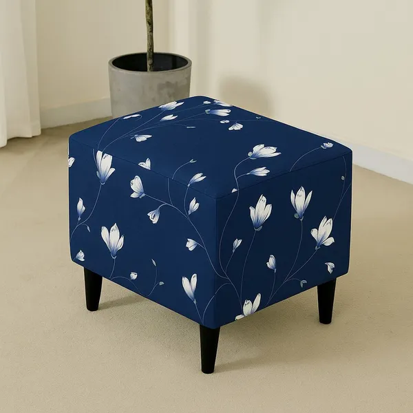 Gifts_Island_Polyester_1_Seater_Chair_Floral_Cover_(Pack_Of_2_Navy_Floral_Stretchable_Ottoman_Cover_For_Square_Footrest,Puffy)