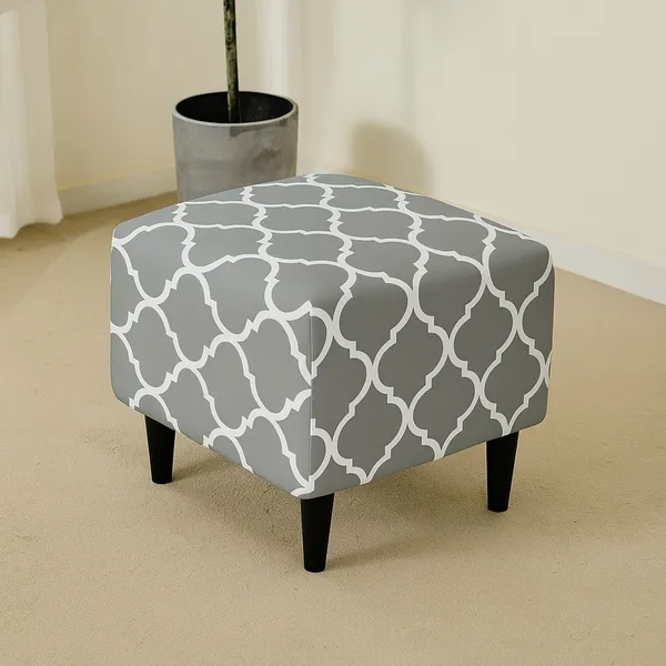 Gifts_Island_Polyester_1_Seater_Chair_Geometric_Cover_(Pack_Of_2_Grey_Diamond_Stretchable_Ottoman_Cover_For_Square_Footrest,Puffy)