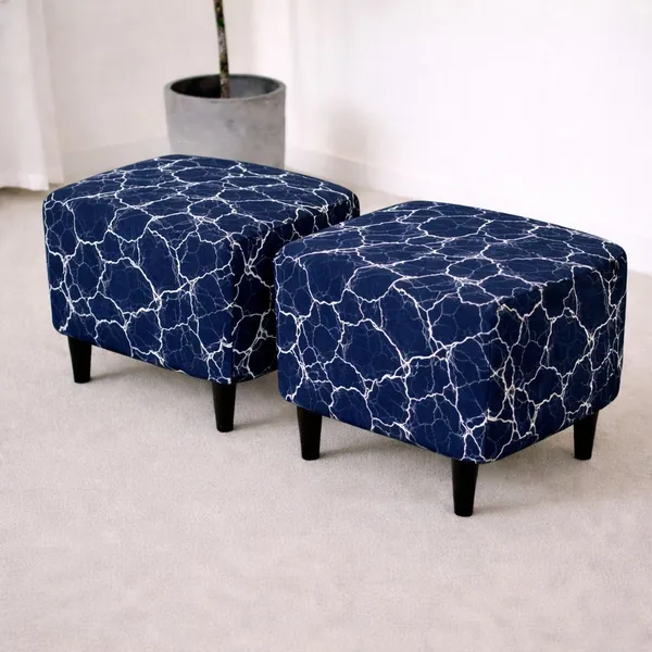 Gifts_Island_Polyester_1_Seater_Chair_Geometric_Cover_(Pack_Of_2_Navy_Marble_Stretchable_Ottoman_Cover_For_Square_Footrest,Puffy)
