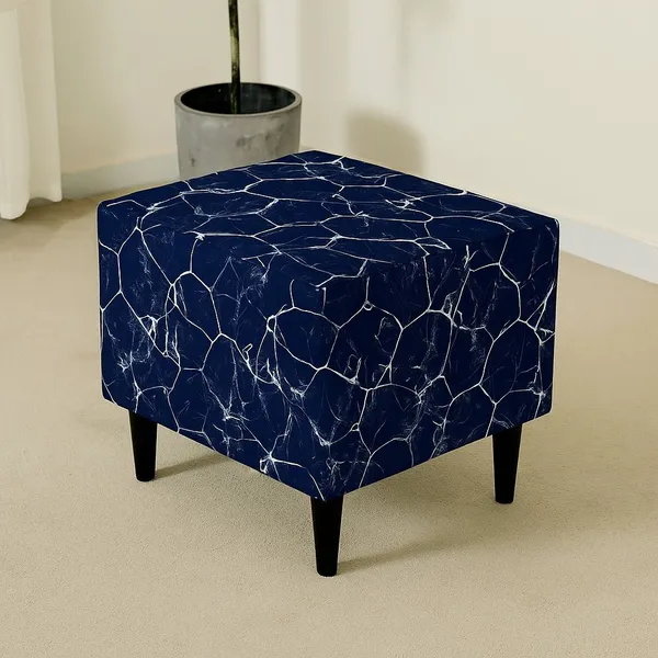 Gifts_Island_Polyester_1_Seater_Chair_Geometric_Cover_(Pack_Of_2_Navy_Marble_Stretchable_Ottoman_Cover_For_Square_Footrest,Puffy)