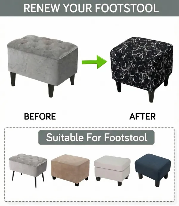 Gifts_Island_Polyester_1_Seater_Chair_Geometric_Cover_(Pack_Of_2_Black_Marble_Stretchable_Ottoman_Cover_For_Square_Footrest,Puffy)