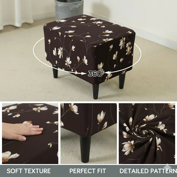 Gifts_Island_Polyester_1_Seater_Chair_Floral_Cover_(Pack_Of_2_Brown_Floral_Stretchable_Ottoman_Cover_For_Square_Footrest,Puffy)