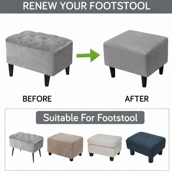 Gifts_Island_Velvet_1_Seater_Chair_Plain_Cover_(Pack_Of_2_Grey_Velvet_Stretchable_Ottoman_Cover_For_Square_Footrest,Puffy)