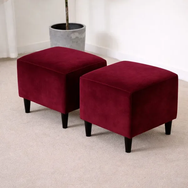Gifts_Island_Velvet_1_Seater_Chair_Plain_Cover_(Pack_Of_2_Maroon_Velvet_Stretchable_Ottoman_Cover_For_Square_Footrest,Puffy)