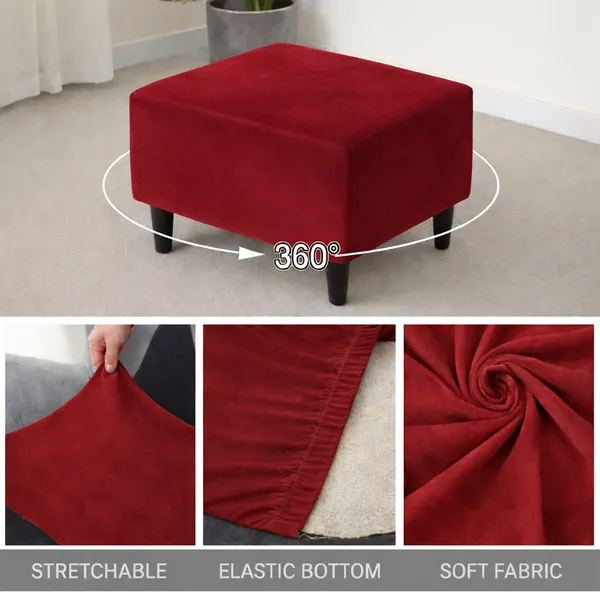 Gifts_Island_Velvet_1_Seater_Chair_Plain_Cover_(Pack_Of_2_Maroon_Velvet_Stretchable_Ottoman_Cover_For_Square_Footrest,Puffy)
