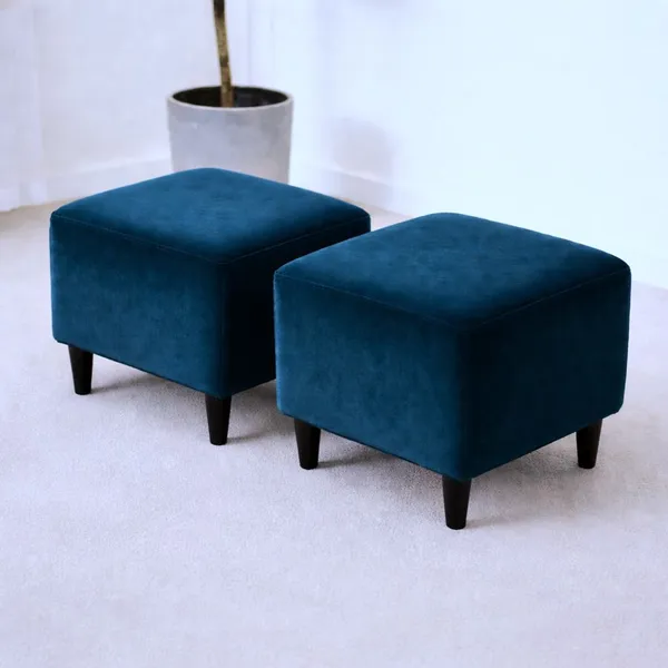 Gifts_Island_Velvet_1_Seater_Chair_Plain_Cover_(Pack_Of_2_Blue_Velvet_Stretchable_Ottoman_Cover_For_Square_Footrest,Puffy)