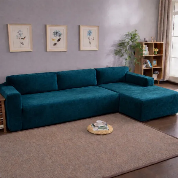 Gifts_Island_Velvet_3+3_Seater_L-Shape_Sofa_Plain_Cover_(Pack_Of_2_Green_Velvet)