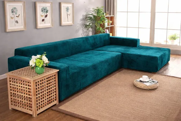 Gifts_Island_Velvet_3+3_Seater_L-Shape_Sofa_Plain_Cover_(Pack_Of_2_Green_Velvet)