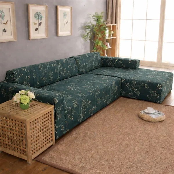 Gifts_Island_Polyester_3+3_Seater_L-Shape_Sofa_Floral_Cover_(Pack_Of_2_Green_Stem)
