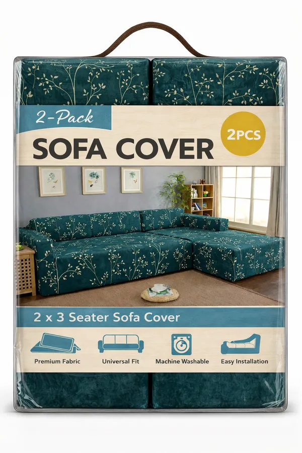 Gifts_Island_Polyester_3+3_Seater_L-Shape_Sofa_Floral_Cover_(Pack_Of_2_Green_Stem)