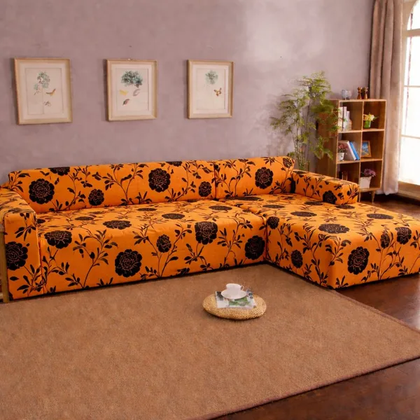 Gifts_Island_Polyester_3+3_Seater_L-Shape_Sofa_Floral_Cover_(Pack_Of_2_Gold_Black_Floral)
