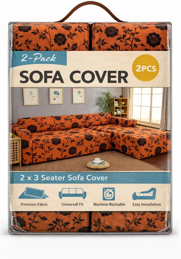 Gifts_Island_Polyester_3+3_Seater_L-Shape_Sofa_Floral_Cover_(Pack_Of_2_Gold_Black_Floral)
