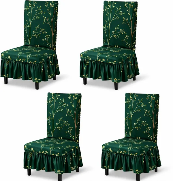 Gifts_Island_Polyester_4_Seater_Chair_Floral_Cover_(Pack_Of_4_Green_Stem)