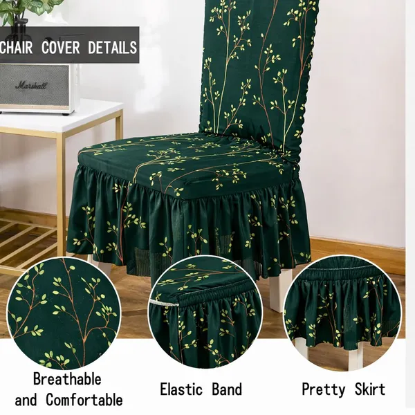 Gifts_Island_Polyester_4_Seater_Chair_Floral_Cover_(Pack_Of_4_Green_Stem)