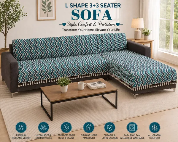 Gifts_Island_Velvet_3+3_Seater_L-Shape_Sofa_Striped_Cover_(Pack_Of_2_Blue_Wave)