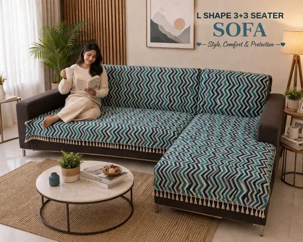 Gifts_Island_Velvet_3+3_Seater_L-Shape_Sofa_Striped_Cover_(Pack_Of_2_Blue_Wave)