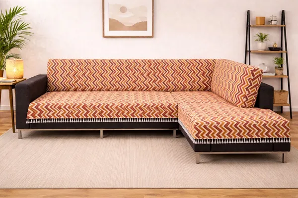 Gifts_Island_Velvet_3+2_Seater_L-Shape_Sofa_Striped_Cover_(Pack_Of_2_Brown_Wave)