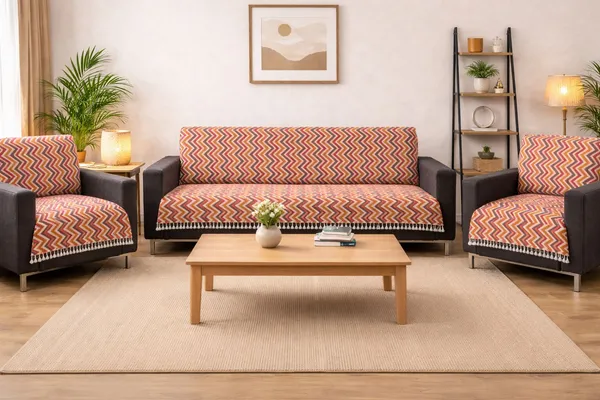 Gifts_Island_Velvet_3+1+1_Seater_Sofa_Striped_Cover_(Pack_Of_3_Maroon_Wave)