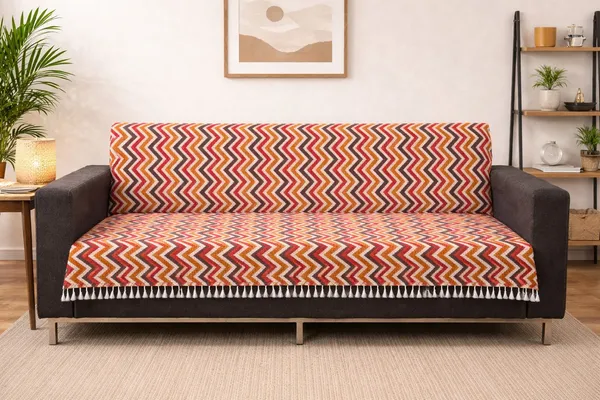 Gifts_Island_Velvet_3_Seater_Sofa_Striped_Cover_(_Maroon_Wave)