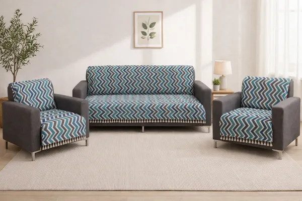 Gifts_Island_Velvet_3+1+1_Seater_Sofa_Striped_Cover_(Pack_Of_3_Blue_Wave)