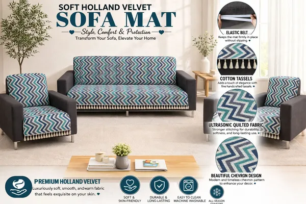 Gifts_Island_Velvet_3+1+1_Seater_Sofa_Striped_Cover_(Pack_Of_3_Blue_Wave)