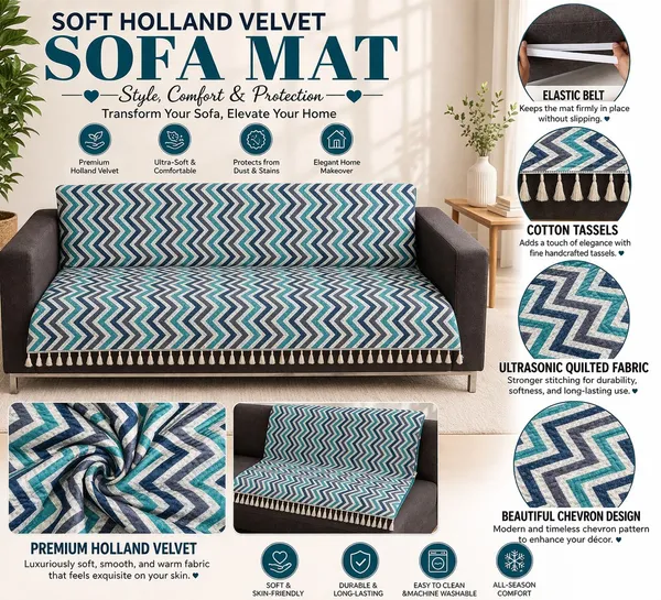 Gifts_Island_Velvet_3_Seater_Sofa_Striped_Cover_(_Blue_Wave)