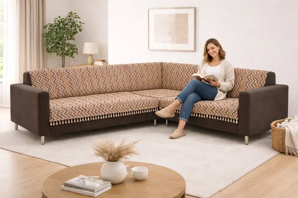 Gifts_Island_Velvet_3+3_Seater_L-Shape_Sofa_Striped_Cover_(Pack_Of_2_Brown_Wave)