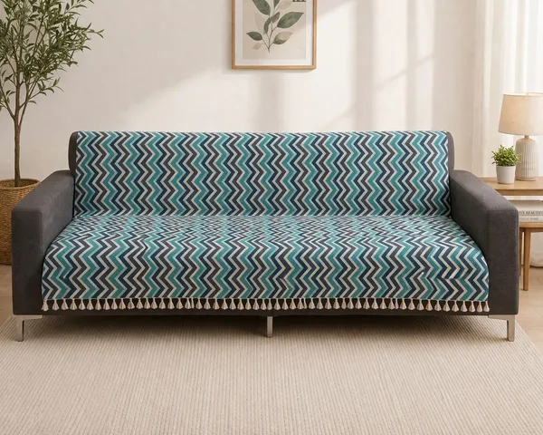 Gifts_Island_Velvet_4_Seater_Sofa_Striped_Cover_(_Blue_Wave)