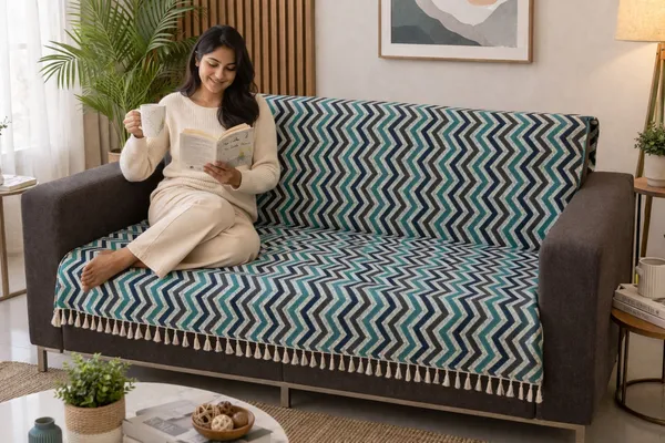 Gifts_Island_Velvet_4_Seater_Sofa_Striped_Cover_(_Blue_Wave)