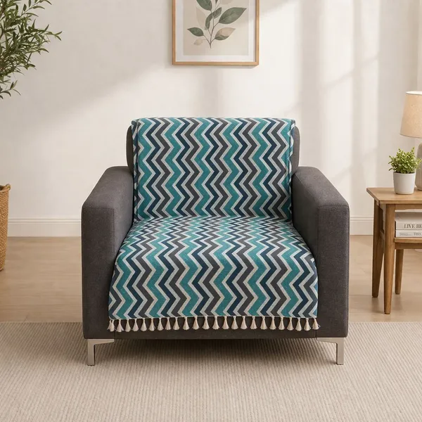 Gifts_Island_Velvet_1_Seater_Sofa_Striped_Cover_(_Blue_Wave)
